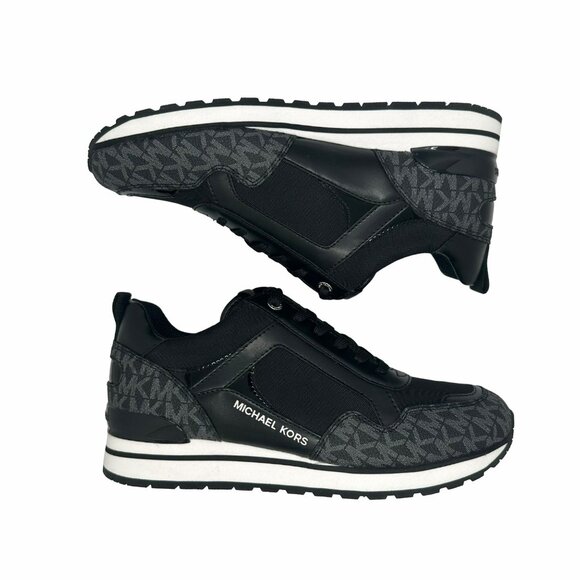⭐MICHAEL KORS Wilma Trainer Sz 10 Women shoes Casual Sneakers Black 49S1WIFS1D⭐ - Picture 2 of 10